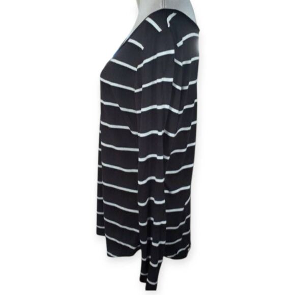 OLD NAVY BLACK & WHITE STRIPE T-SHIRT SZ.L EUC. - Picture 2 of 6